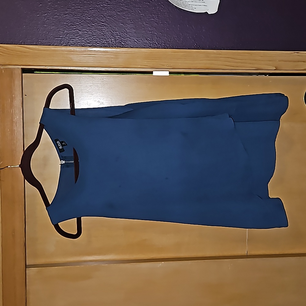 Navy sleeveless blouse